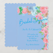 BRAUTPARTY PASTEL FLORAL INVITATION SAVE THE DATE (Vorne/Hinten)