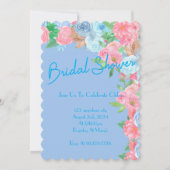 BRAUTPARTY PASTEL FLORAL INVITATION SAVE THE DATE (Vorderseite)