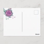 Brautparty | Pastel Succulous floral Postkarte (Rückseite)
