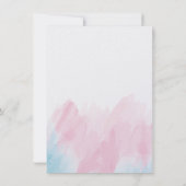 Brautparty Pastel Wasserfarbe Einladung (Rückseite)