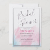 Brautparty Pastel Wasserfarbe Einladung (Vorderseite)