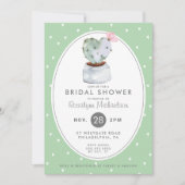 Brautparty | Pastel Watercolor Cactus Einladung (Vorderseite)