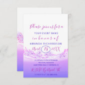 Brautparty Pastelle Pink Wave Ocean Tropic Ombre Einladung (Vorne/Hinten)