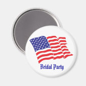 Brautparty Patriotic Wedding Magnet (Vorderseite/Rückseite)