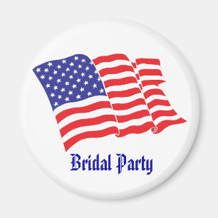 Brautparty Patriotic Wedding Magnet