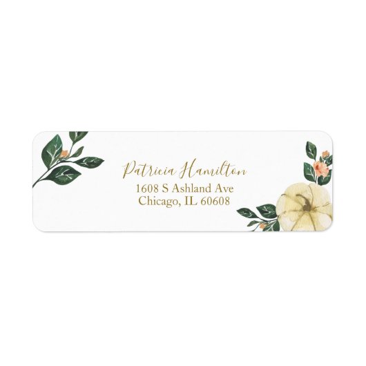 Brautparty Peach Floral Pumpkin Fall (Vorne)