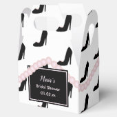 Brautparty Pearls and Heals Wedding Black Pink Geschenkschachtel (Geöffnet)