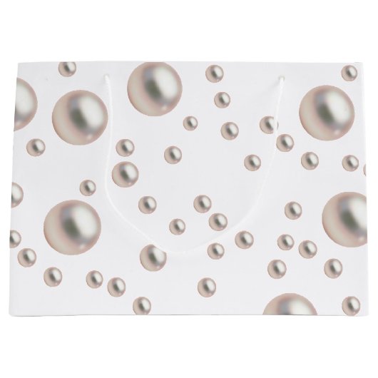 Brautparty Pearlsa und Prosecco Große Geschenktüte (Vorderseite)