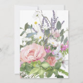 Brautparty Peony Lavender Gold Floral Elegant Einladung (Rückseite)