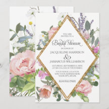 Brautparty Peony Lavender Gold Floral Elegant