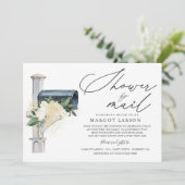 Brautparty per Mail Einladung Grün & Gold (Stehend Vorderseite)