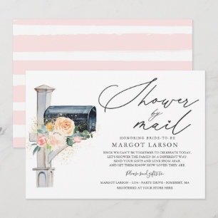 Brautparty per Mail Einladung Rosa Rosa Gold