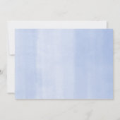 Brautparty per Post blau blauen Blütengrün Einladung (Rückseite)