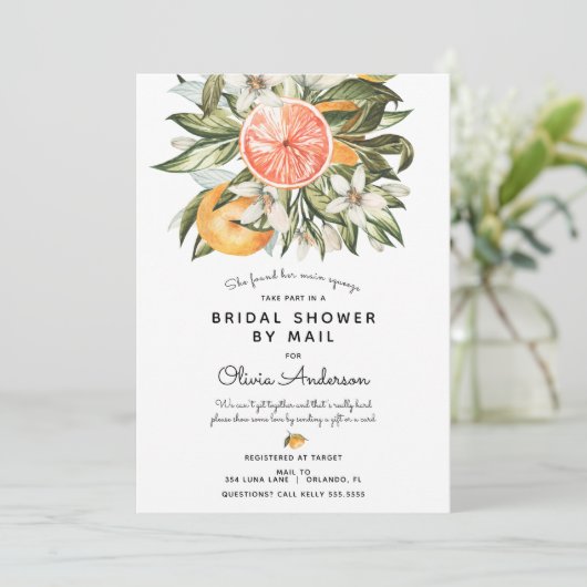 Brautparty per Post Einladung (Stehend Vorderseite)