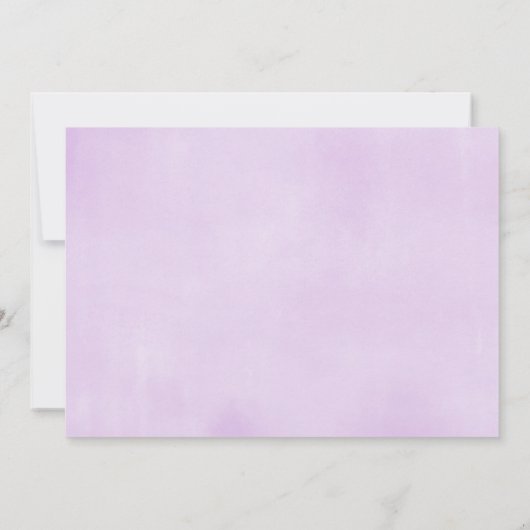 Brautparty per Post lila Lila floral elegant Einladung (Rückseite)