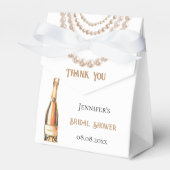 Brautparty Perlen Prosecco Geschenkschachtel (Vorderseite)