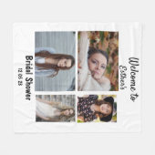 Brautparty Personalisiert 4 FotoCollage Fleecedecke (Vorderseite (Horizontal))