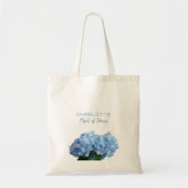 Brautparty Personalisiert Blue Floral Totbeutel Tragetasche (Vorne)