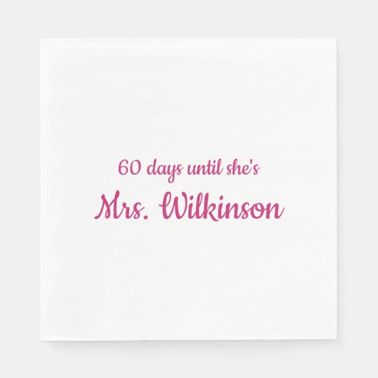 Brautparty Personalisiert Serviette (Vorderseite)