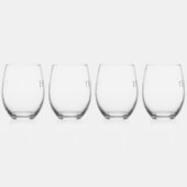 Brautparty Personalisiert Weinglas Ohne Stiel (Links)