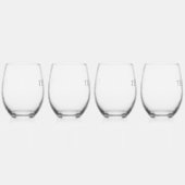 Brautparty Personalisiert Weinglas Ohne Stiel (Rechts)