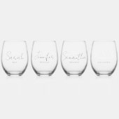 Brautparty Personalisiert Weinglas Ohne Stiel (Hinten)