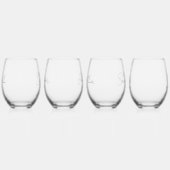 Brautparty Personalisiert Weinglas Ohne Stiel (Links)