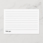 Brautparty Personalisierte Herz Rezept Karten (Rückseite)