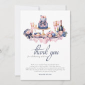 Brautparty Personalisierte Wasserfarbe Dankeskarte (Vorderseite)