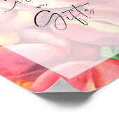 Brautparty - Pfirsiche - Karten und Geschenke Poster (Ecke)