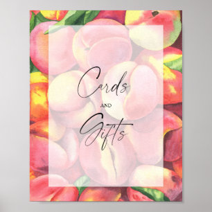 Brautparty - Pfirsiche - Karten und Geschenke Poster