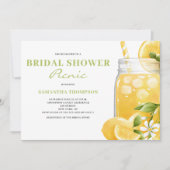 Brautparty Picnic Lemon Citrus Einladung (Vorderseite)