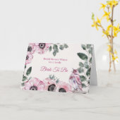 Brautparty Pink Bird Floral Karte (Gelbe Blume)