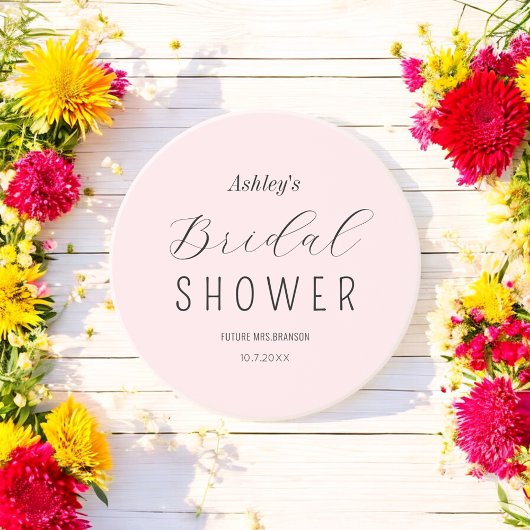 Brautparty Pink Black Chic Getränkeuntersetzer