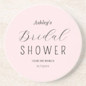 Brautparty Pink Black Chic Getränkeuntersetzer (Vorne)