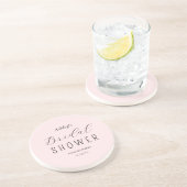 Brautparty Pink Black Chic Getränkeuntersetzer (Seite)