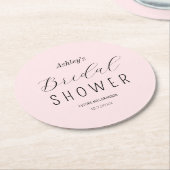 Brautparty Pink Black Chic Untersetzer (Angewinkelt)