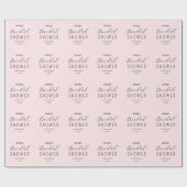 Brautparty Pink Black Script Chic Geschenkpapier (Flach)