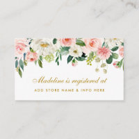 Brautparty Pink Blank Gold Registrierungseingabeka
