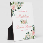 Brautparty Pink Blues Empfang Fotoplatte (Seite)