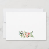 Brautparty Pink Blues Floral Gold Danke Einladung (Rückseite)