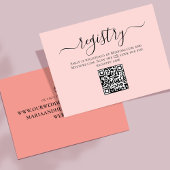 Brautparty Pink Calligraphy Script Begleitkarte