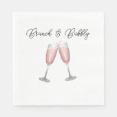 Brautparty "Pink Champagne" Serviette (Vorderseite)
