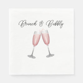 Brautparty "Pink Champagne" Serviette