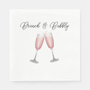 Brautparty "Pink Champagne" Serviette