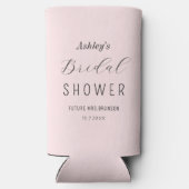 Brautparty Pink Chic Minimalistisch Selters Dosenkühler (Rückseite)