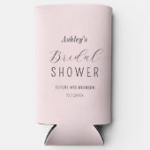 Brautparty Pink Chic Minimalistisch Selters Dosenkühler (Vorderseite)