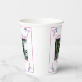 Brautparty Pink Foto Pappbecher (Rechts)