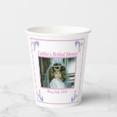 Brautparty Pink Foto Pappbecher (Vorderseite)