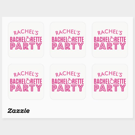 Brautparty Pink Junggeselinnen-Abschied Stickers (Blatt)